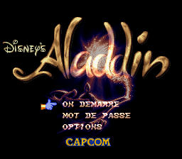 Aladdin (France) Title Screen